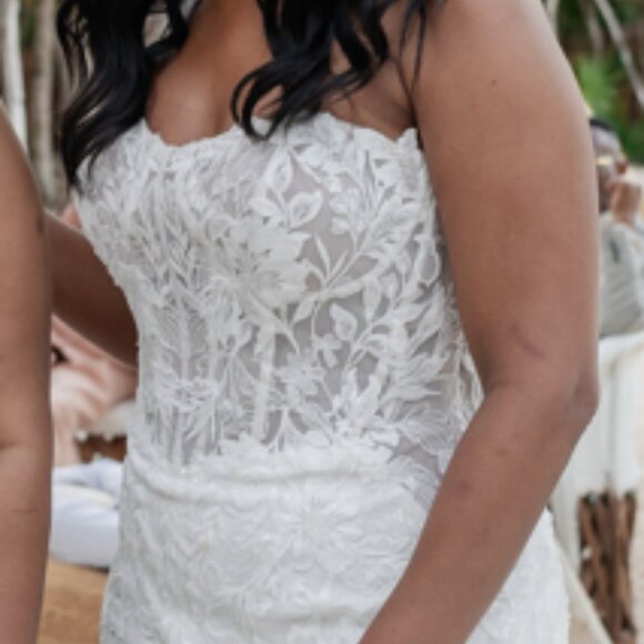 Sophia Tolli Strapless Bridal Gown with Floral Lace - Malibu - Picture 11 of 13